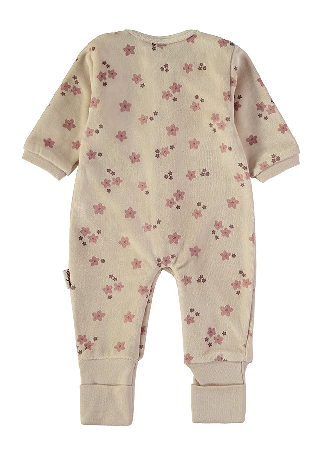 Babygrow veludo flores