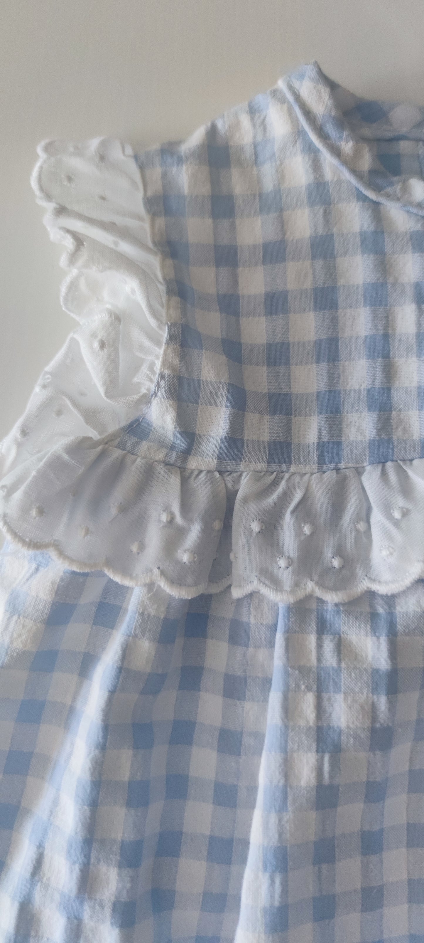 Vestido folhinhos azul