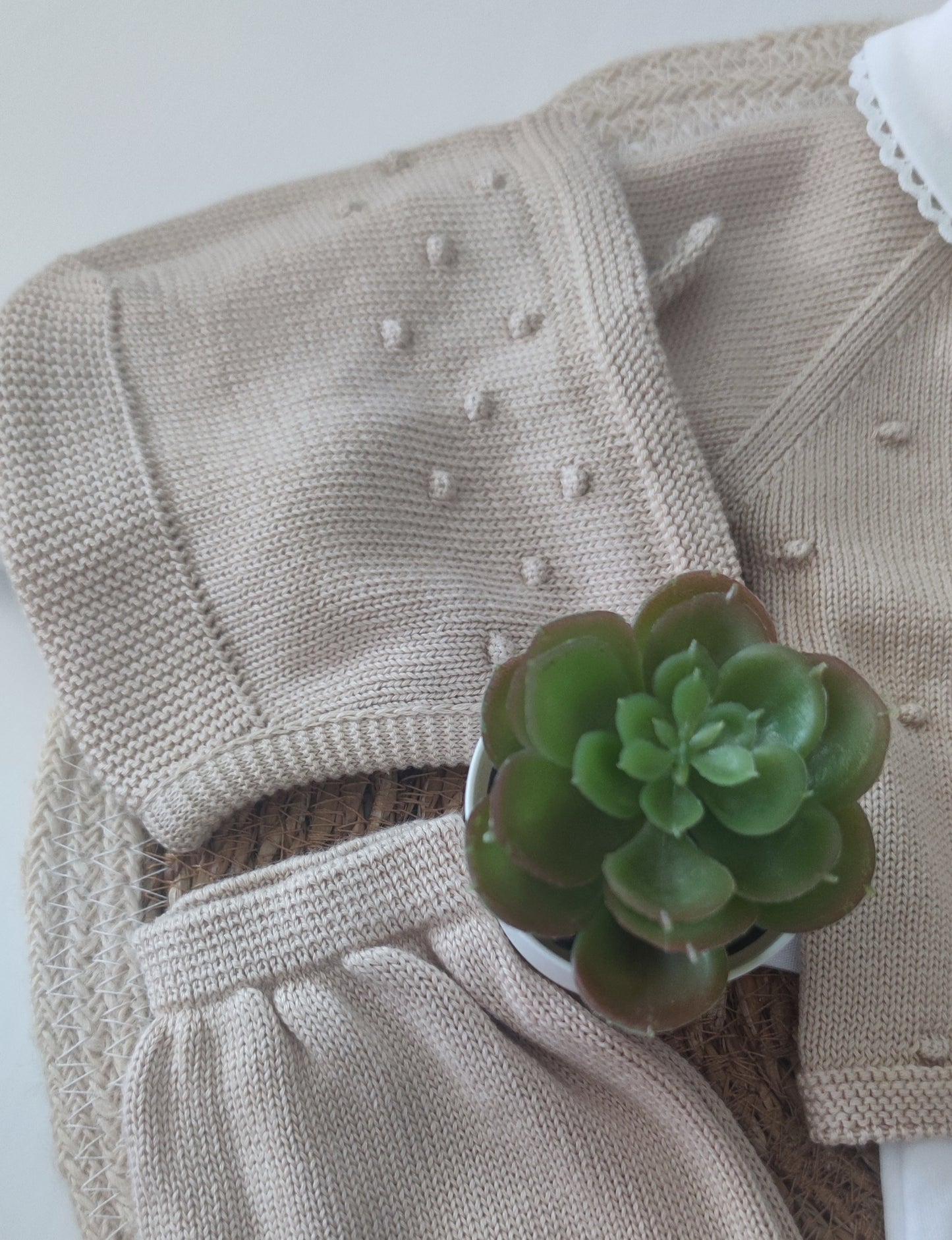 Conjunto pompom em algodão