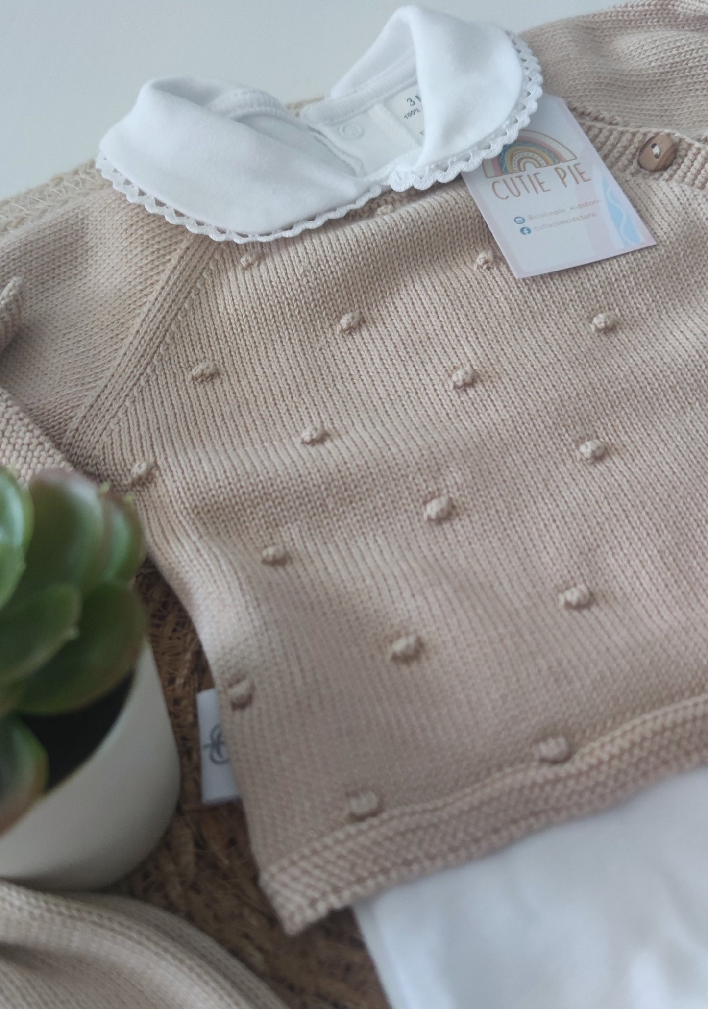 Conjunto pompom em algodão