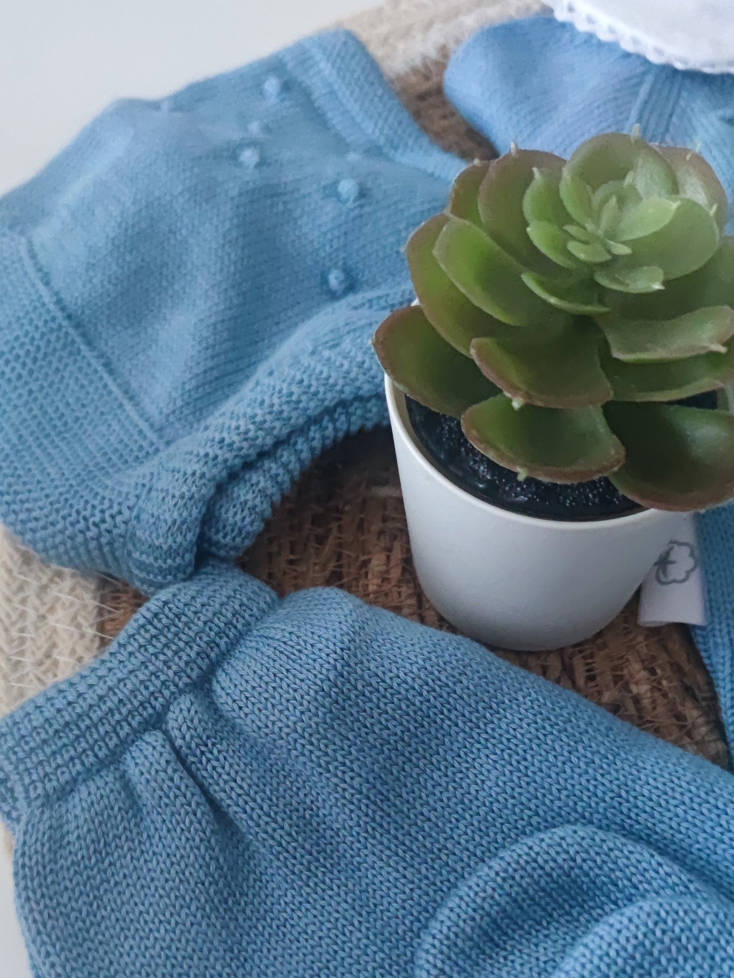 Conjunto pompom em algodão