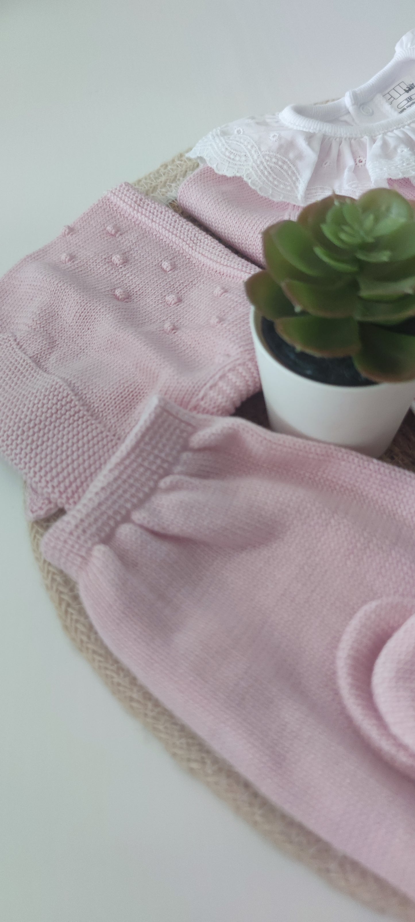 Conjunto pompom em algodão