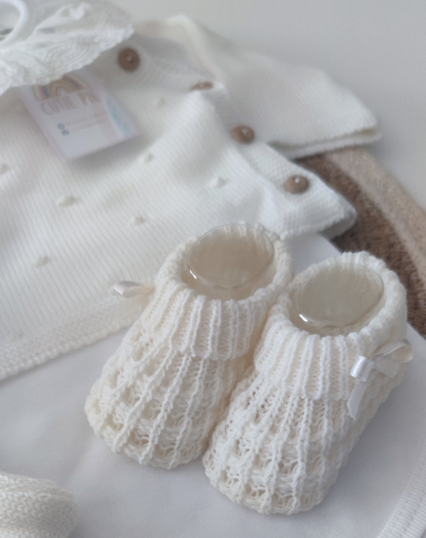Conjunto pompom em algodão
