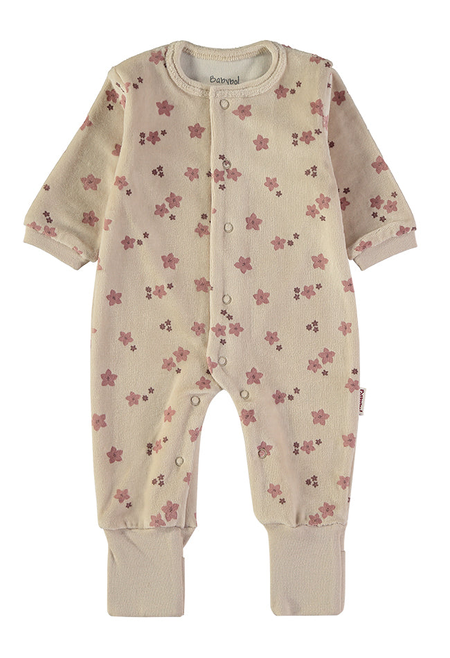 Babygrow veludo flores