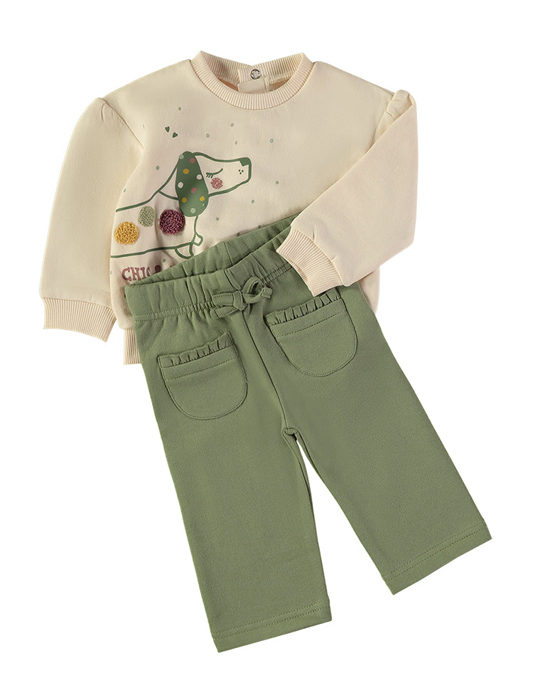 Conjunto 2pcs Green Dog