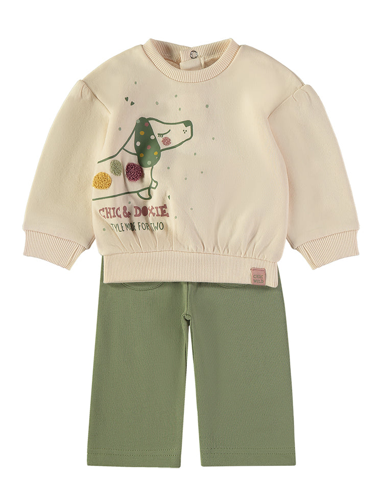Conjunto 2pcs Green Dog