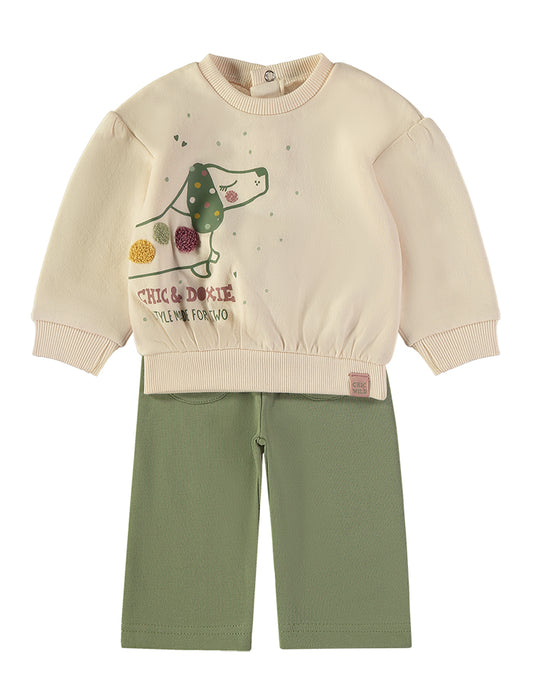 Conjunto 2pcs Green Dog