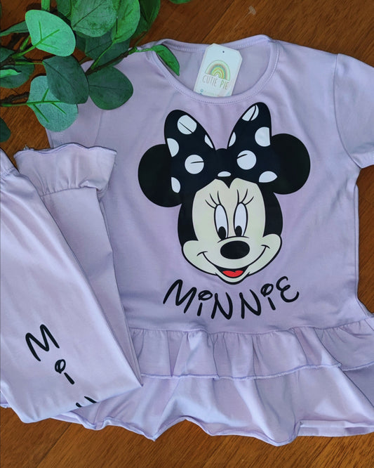 Conjunto Minnie com folho