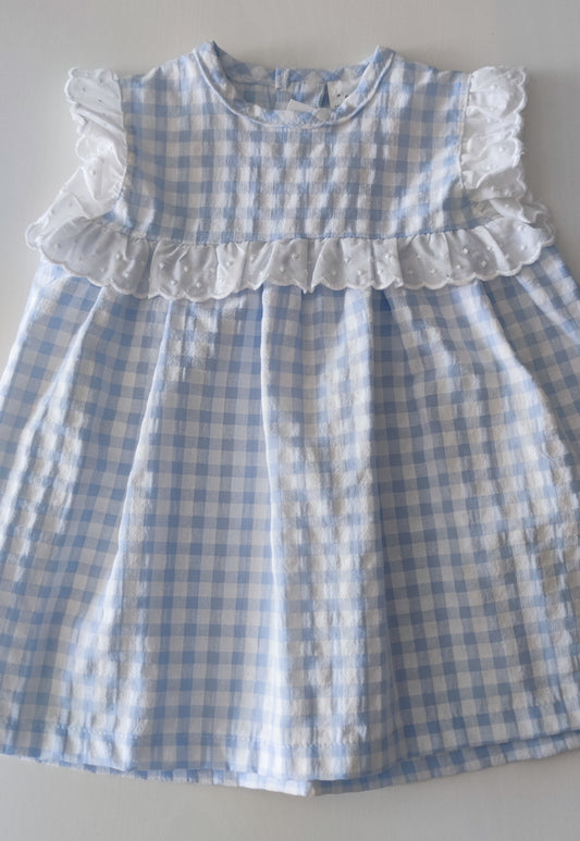 Vestido folhinhos azul