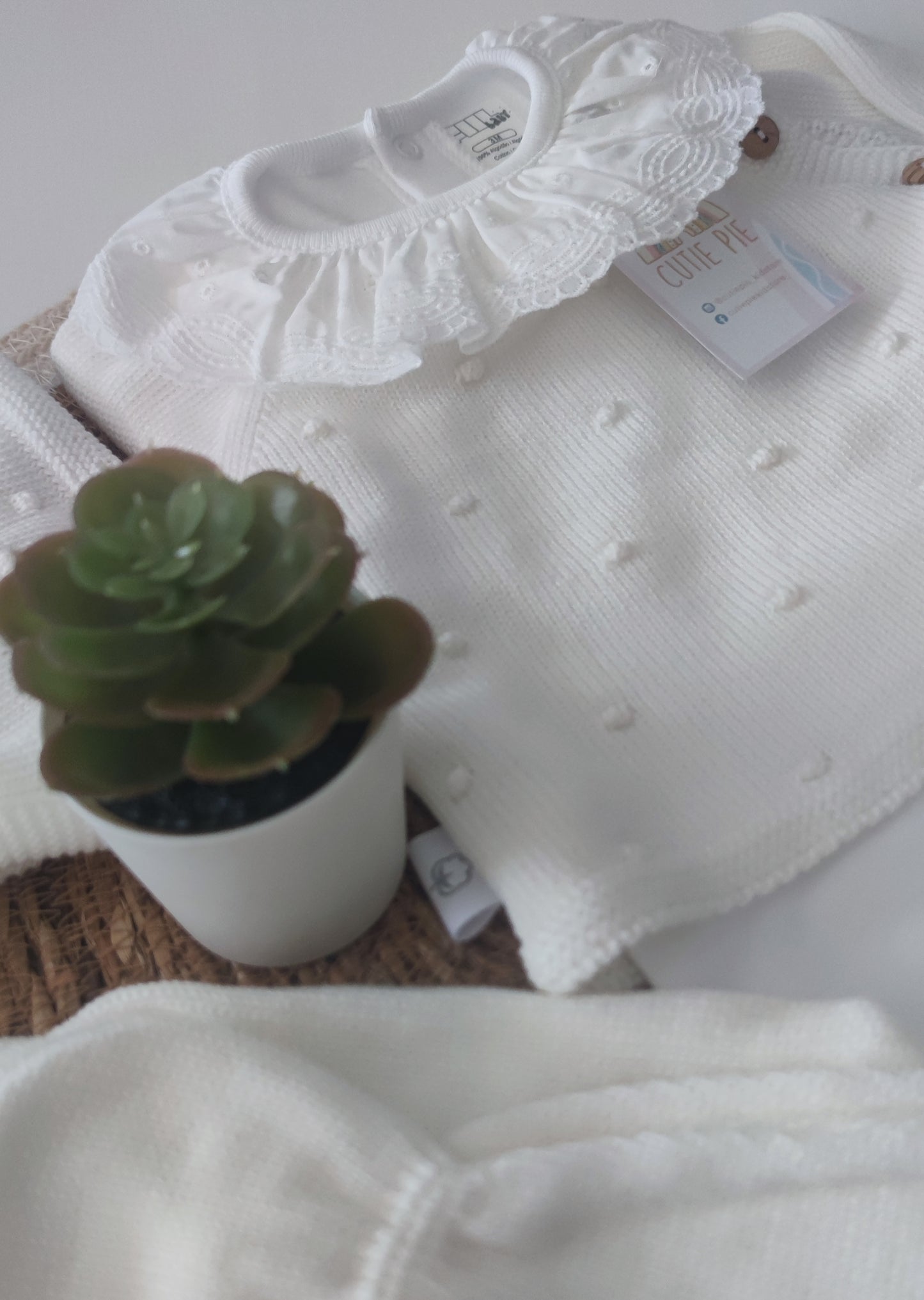 Conjunto pompom em algodão